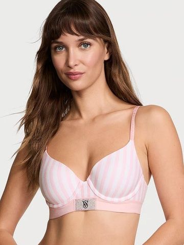 Бюстгальтер розовый Victoria's Secret Shine Patch Lightly Lined Demi Bra l6f-71v-lv5 фото