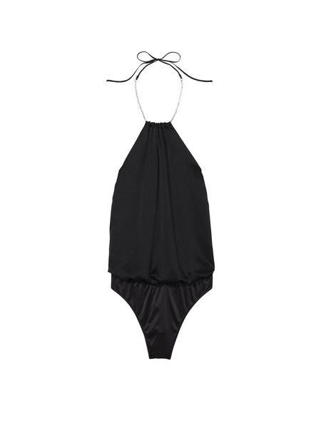 Боді чорний Victoria's Secret Twinkle Strap Satin Teddy mrv-11b-xrx фото