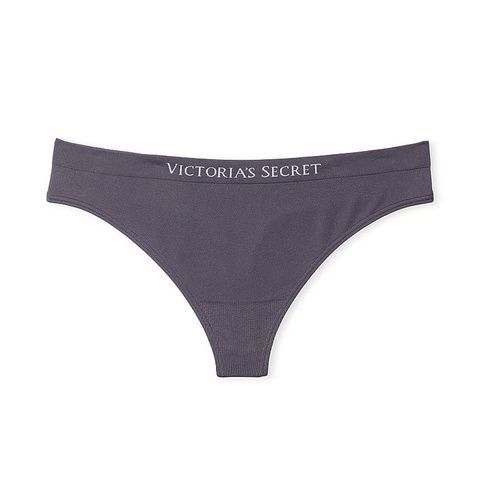 Трусики-стринги женские с микрофибры Victoria's Secret Seamless Thong Panty серые L tvs-ga9-w1n фото