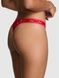 Трусики-стринги женские хлопковые PINK Victoria's Secret Logo Cotton High-Leg Thong красные 8dt-51n-4sv фото 3