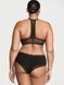 Трусики-чики женские хлопковые с кружевом Victoria's Secret Lace-Waist Cotton Cheeky Panty черные 51u-bz2-ya3 фото 2