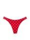 Трусики-стринги женские хлопковые PINK Victoria's Secret Logo Cotton High-Leg Thong красные 8dt-51n-4sv фото 2