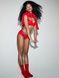 Трусики-чики женские кружевные PINK Victoria's Secret Wink Strappy Cheeky Panty красные ok9-75c-ag1 фото 2
