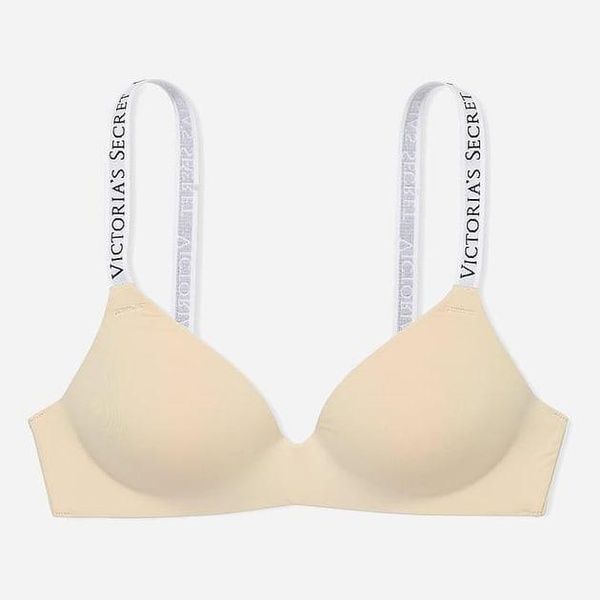 Бюстгальтер без пуш-ап Victoria's Secret Lightly-Lined Wireless Bra бежевый xjq-yzq-g43 фото