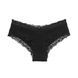 Трусики-чики женские хлопковые с кружевом Victoria's Secret Lace-Waist Cotton Cheeky Panty черные 51u-bz2-ya3 фото 1