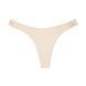 Трусики-стринги женские хлопковые PINK Victoria's Secret Logo Cotton High-Leg Thong бежевые eb2-l0l-6od фото 1