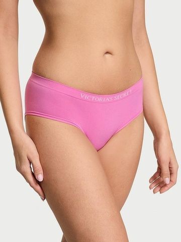Трусики-хипстер женские с микрофибры Victoria's Secret Seamless Hiphugger Panty розовые uc1-vag-416 фото