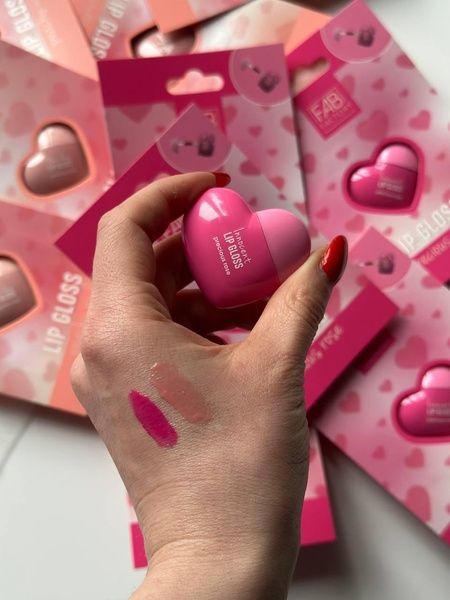 Блиск для губ у вигляді серця FAB Factory Precious Rose a18-28i фото