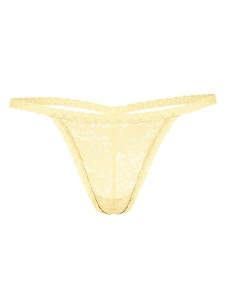 Трусики-стрінги жіночі мереживні PINK Victoria's Secret Wink V-String Panty жовті poq-ney-eac фото