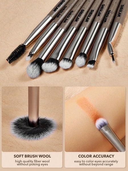 Набор кистей для макияжа Sheglam Glam Fam Brush Set Coffee Brown 428-731 фото