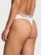 Трусики-стринги женские хлопковые с логотипом Victoria's Secret Exploded Logo Cotton Thong белые rf4-f2r-0eb фото 2