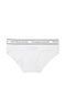Трусики-хипстер женские Victoria's Secret Logo Cotton Lace-Waist Hiphugger Panty белые b3y-tod-aar фото 2