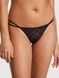Трусики-стринги женские PINK Victoria's Secret Dot Mesh Thong Panty черные, Трусики-стринги qsc-yf4-a1l фото 1