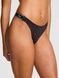 Трусики-стринги женские эластичные PINK Victoria's Secret Logo Micro High-Leg Thong Panty черные XL 54z-trk-1kw фото 1