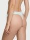 Трусики-стринги женские хлопковые Victoria's Secret The Lacie Cotton Lace-Waist Thong голубые clk-e0p-qtm фото 2