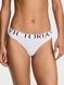 Трусики-стринги женские хлопковые с логотипом Victoria's Secret Exploded Logo Cotton Thong белые rf4-f2r-0eb фото 1