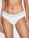 Трусики-хипстер женские Victoria's Secret Logo Cotton Lace-Waist Hiphugger Panty белые b3y-tod-aar фото 1