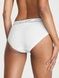 Трусики-хипстер женские Victoria's Secret Logo Cotton Lace-Waist Hiphugger Panty белые b3y-tod-aar фото 4
