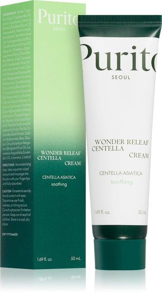 Заспокійливий крем з центелою Purito Wonder Releaf Centella Cream 50 мл PURITO-00058 фото