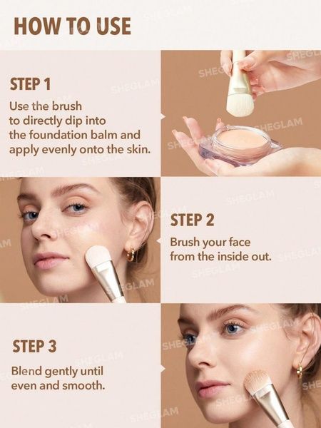 Кисть для тонального крема Sheglam Foundation Balm Brush c95-419 фото