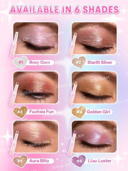 Тіні-стік з шимером Sheglam Crystal Jelly Glaze Stick Starlit Silver 3 г gsk-frd-9hz фото