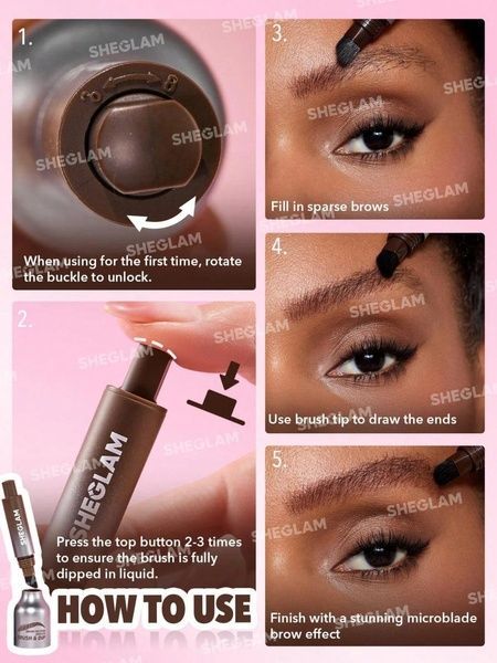 Маркер-помадка для бровей Sheglam Brow-Fection Angled Brush & Dip Taupe 1.2 мл 16c-582 фото