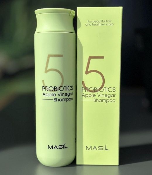 Шампунь + Бальзам для волос против перхоти с яблочным уксусом Masil Probiotics Apple Vinegar 5i5 фото