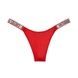 Стринги люксовые со стразами красные Victoria's Secret Crystal Logo Shine Strap Thong Panty 1ta-0uf-69j фото 1