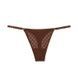 Трусики-стринги женские люксовые кружевные Victoria's Secret Icon Lace Adjustable Thong Panty коричневые siz-o41-mtx фото 1
