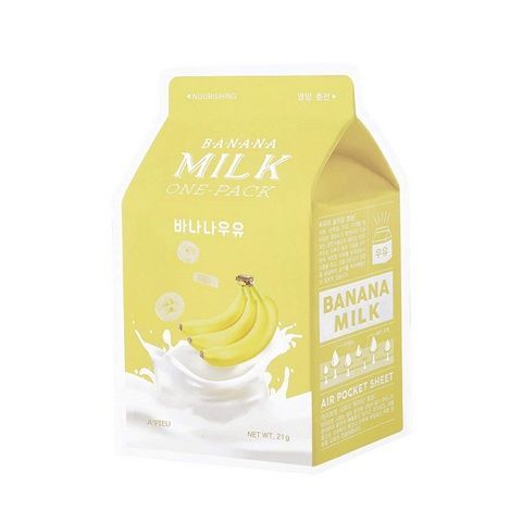 Тканевая маска с молочными протеинами и экстрактом банана A`pieu One-Pack Milk Mask Banana, 21 г 900100012300 фото