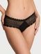 Трусики-чики женские бесшовные с кружевом Victoria's Secret No-Show Daisy Lace Cheeky Panty черные qk8-g21-vn4 фото 1