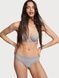 Трусики-чики женские хлопковые с кружевом Victoria's Secret Lace-Waist Cotton Cheeky Panty серые 2618081776 фото 3