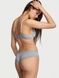 Трусики-чики женские хлопковые с кружевом Victoria's Secret Lace-Waist Cotton Cheeky Panty серые 2618081776 фото 2
