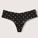 Трусики-стринги женские бесшовные PINK Victoria's Secret No-Show Thong Panty черные lfe-ozi-vry фото 1