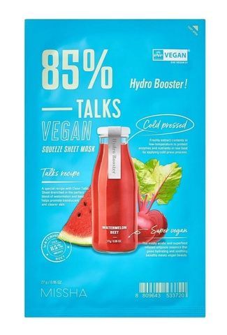 Тканевая маска для лица Missha Talks Vegan Squeeze Hydro Booster, 27 г 656-i24 фото