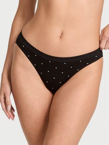 Трусики-бикини женские с микрофибры Victoria's Secret Seamless Bikini Panty черные 6qf-1hw-68c фото