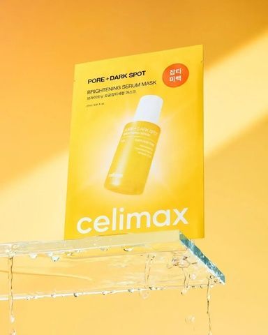 Осветляющая тканевая маска для лица на основе сыворотки Celimax Pore+ Dark Spot Brightening Serum Mask 27 мл 8013 фото