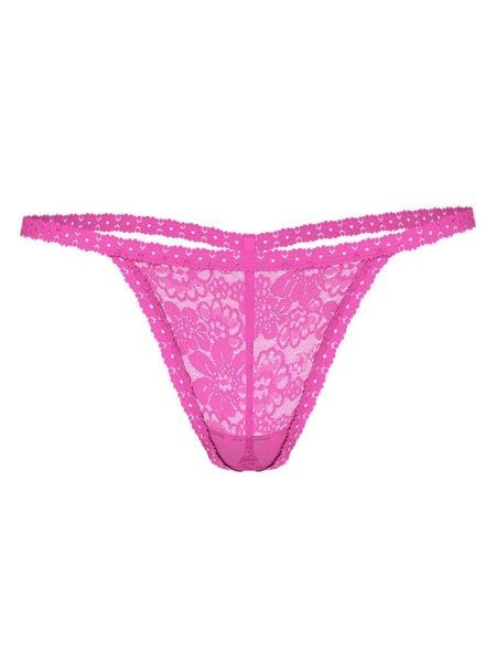 Трусики-стринги женские кружевные PINK Victoria's Secret Wink V-String Panty розовые xen-swu-zjs фото