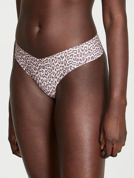 Трусики-стринги женские бесшовные Victoria's Secret No-Show Thong Panty леопардовые g6b-u87-zji фото