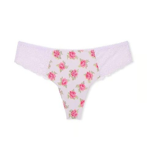 Трусики-стринги женские бесшовные PINK Victoria's Secret No-Show Thong Panty сиреневые a6k-l49-ch6 фото