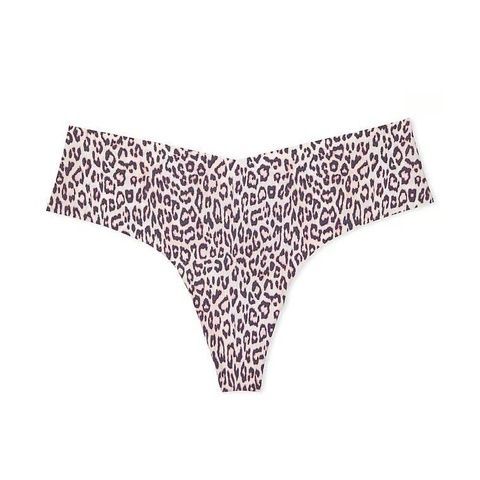 Трусики-стринги женские бесшовные Victoria's Secret No-Show Thong Panty леопардовые g6b-u87-zji фото