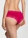 Трусики-чики хлопковые Victoria's Secret Lace Trim Cotton Lace-Waist Cheeky Panty розовые  bhx-nin-ngr фото 2