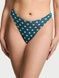 Трусики-стринги женские хлопковые Victoria's Secret Stretch Cotton High-Leg Scoop Thong Panty морская волна b85-e16-nkb фото 4