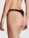 Трусики-стрінги бавовняні PINK Victoria's Secret Logo Cotton High-Leg Thong Panty чорні g5g-3up-f45 фото 3
