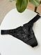 Трусики-стринги женские кружевные PINK Victoria's Secret Logo High-Leg Thong черные  m0k-3fu-cp8 фото 1