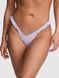 Трусики-стринги мереживні жіночі з рюшами Victoria's Secret PINK Wink Flutter Thong Panty бузкові  0jf-f10-1il фото