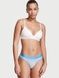 Трусики-стринги женские хлопковые Victoria's Secret Logo Cotton Thong Panty голубые z0j-j8r-f2o фото 2