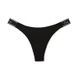 Трусики-стрінги бавовняні PINK Victoria's Secret Logo Cotton High-Leg Thong Panty чорні g5g-3up-f45 фото 2
