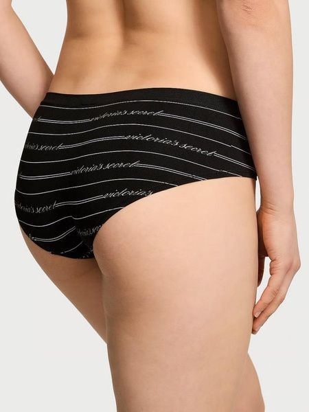 Трусики-хипстер женские с микрофибры Victoria's Secret Seamless Hiphugger Panty черные 67h-ul7-6xt фото