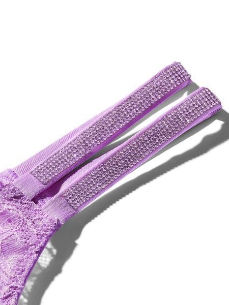 Трусики-стринги женские люксовые Victoria's Secret Doube Shine Strap ace Thong Panty сиреневые d0n-87o-56c фото